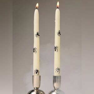 NIB Anthropologie Mystic Icon Taper Candles, Set of 2: Spider Edition